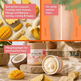 Puremetics 3in1 Dusch-Fluff Bali: Ananas, Mango & Banane Peeling 250 g
