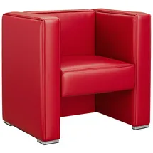 GGM Möbel Clubsessel LINO Leder Rot