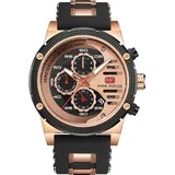 Mini Focus Luxury Uhr – Schwarz/Roségold KP23833