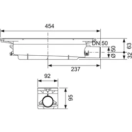 TECE TECEdrainprofile Ablauf Norm DN 50 Auslauf
