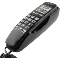 Eboxer Mini-Wand Telefon eingehende Anrufer ID LCD Display Festnetz-Telefon mit Anrufbeantworter für Home Office Hotel(schwarz)