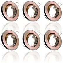 Maxkomfort Einbaustrahler 6er Pack rund braun Metall