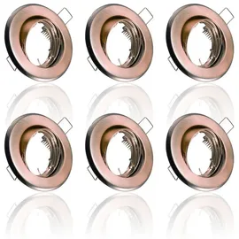 Maxkomfort Einbaustrahler 6er Pack rund braun Metall