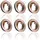 Maxkomfort Einbaustrahler 6er Pack rund braun Metall