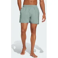 Adidas Solid CLX Short-Length Badeshorts Herren grün - silver green/black XL