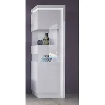 Lomadox Vitrine Lyndhurst-129 60 x 198,5 x 42 cm Weiß