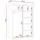 lookway Schwebetürenschrank Camaro III 150 x 215 x 59 cm Schwarz