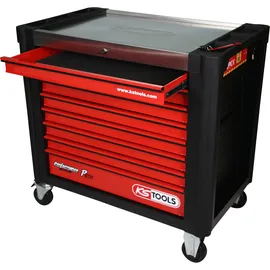 KS Tools PERFORMANCEplus P30 SCHWARZ/ROT Werkstattwagen mit 8 Schubladen