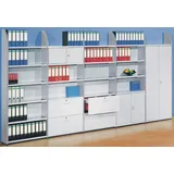 Kerkmann Dante Eckregal Aktenregal 60 x 32,5 x 225 cm Grau