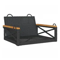 Furnicato Hängesessel Schwarz 63x62x40 cm Poly Rattan