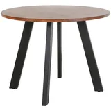 Mid.you Esstisch, Braun, Schwarz, Holz, Metall, Akazie, vollmassiv, rund, eckig, 100x76x100 cm, FSC Mix, Esszimmer, Tische, Esstische, Esstische rund