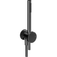 GESSI Origini Brause-Set mit Wandanschlussbogen, Metall schwarz - Metall