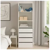 Hti-Living Hohe offene Kommode 3 Regalfächer 4 Schubladen 0 x 0 x 0 cm Weiß
