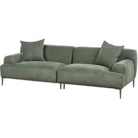 Beliani Couch Stoff 3-Sitzer Grün/Braun