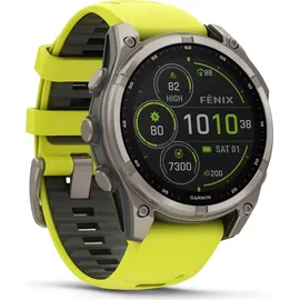 Garmin fenix 8 Solar 47 mm Graphit/Titanium Titan Silikon-Armband 22 mm