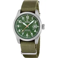 Festina Herrenuhr Swiss Made Armbanduhr Textil grün UF20082/2 -