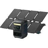 Anker SOLIX C300X Tragbare Powerstation + 100W Solarpanel, 288Wh LiFePO4