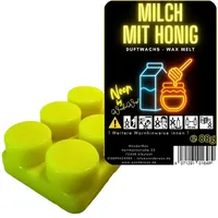 WonderWax Duftwachs WonderWax® Neon Duftriegel 6 x Duftwachs Kreise (Heiße Milch mit Honig), Duftrichtung: Heiße Milch mit Honig