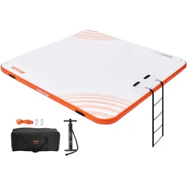 Vevor Aufblasbares Schwimmdock 213 x 213 cm inkl. abnehmbarer Leiter