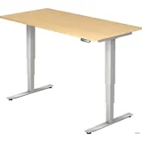 Hammerbacher Schreibtisch VXDSM16/3/S ahorn nachbildung/silber