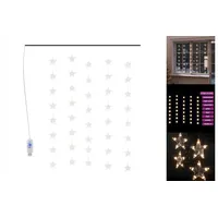 VidaXL LED Sternenvorhang Lichterkette 200 LED Warmweiß 8 Funktionen