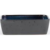 Bitz Auflaufform, Lasagne-Auflaufform aus Steinzeug, rechteckige Ofenform, 19 x 14 x 6 cm, schwarz/dunkelblau