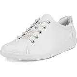 ECCO Sneaker »Soft 2.0«, Freizeitschuh, Halbschuh, Schnürschuh mit Retro-Shilouette Ecco weiß-silberfarben
