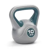 York Fitness Vinyl Kettlebell 10 kg - Home Gym Equipment Perfekt für Bodybuilding Gewichtheben Training Kettleball