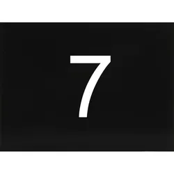 Türschild Nummernschild selbstklebend schwarz glänzend - 7