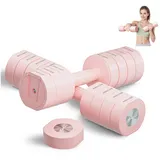 MERACH Hantel 4 in 1 Hanteln Set Verstellbar, Fitness Hanteln für Zuhause, (Kurzhanteln 2er Set, Hanteln Frauen Set, 1-4KG Gewichte Verstellbare Hanteln, Gewichte Hantel), Dumbbell Set für Krafttraining, Fitness, Home Gym, Geschenk rosa