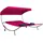 VCM Bindox Doppel-Gartenliege 200 x 180 x 137 cm rot inkl. Sonnendach
