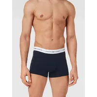 Regular Fit Trunks mit elastischem Label-Bund im 3er-Pack, Weiss, L