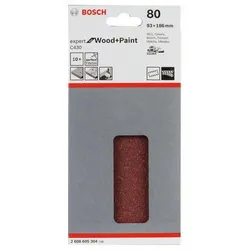 Bosch Accessories Expert for Wood 2608605304 Schwingschleifpapier mit Klett, gelocht K?rnung (num) 8