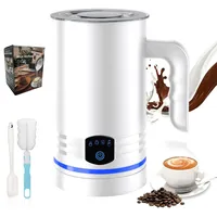 Milchaufschäumer Elektrisch 4 in 1,430ml Großes AutomatischerMilchschäumer,Geräuschloser,Abschaltung,Antihaftbeschichtung,für Heißen und Kalten Milchschaum,Heiße Schokolade,Latte,Cappuccino