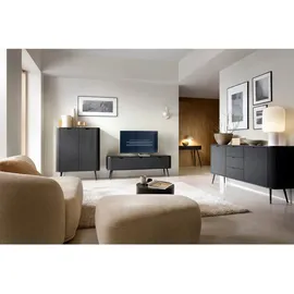 Deine Möbel 24 Schminktisch, Schwarz, Gold, Holzwerkstoff, 2 Schubladen, 103x80x49 cm, Wohnzimmer, Wohnzimmertische, Konsolentische