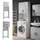Vicco Irma Waschmaschinenschrank 64 x 190,5 cm Weiß Hochglanz