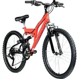 Galano FS180 24 Zoll Mountainbike ab 8 Jahre 130 - 145 cm 21 Gänge - Rot