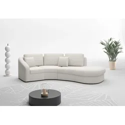 Ecksofa SIT & MORE "Jazz L-Form", weiß, B:266cm H:88cm T:230cm, 100% Polyester, Sofas, In weiteren Größen erhältlich