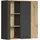 trendteam Vitrine Esteban 90 x 99 x 34 cm Anthrazit/Evoke Eiche
