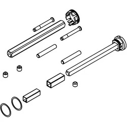 Griffwerk Set für LUCIA PIATTA S -WC -GSC M4x45, PIN 43mm, WC-S. 70mm, TS 50-55