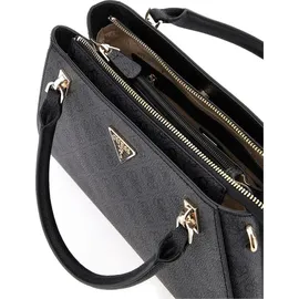 GUESS Handtasche Noelle II Luxury Satchel Coal Logo