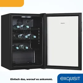 Exquisit GKS120-GT-160C Getränkekühlschrank (118 l, 840 mm hoch, Schwarz)