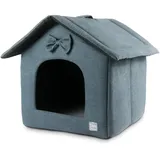 Faltbares Katzenhaus mit herausnehmbarer Matte, tragbare Katzenhöhle, Katzenbett