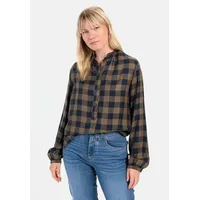 CAMEL ACTIVE Regular Fit Karobluse aus Viskose in Schwarz-Khaki
