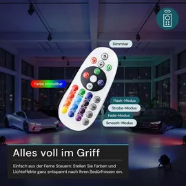 LUXULA Außenstrahler Aluminium 50 W IP65 mit Fernbedienung schwarz