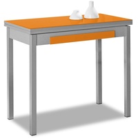 ASTIMESA Typ Buch küchentisch, Metall Glas Holz, orange, 80x40cm