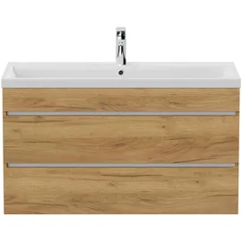 Posseik Waschbecken mit Unterschrank FELLINI 100 eiche gold 100,0 x 48,0 x 58,4 cm