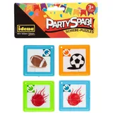 Idena Spiel Idena 40431 - Partyspaß Schiebepuzzles, 4 Stück, mit sportlichen Bildm bunt