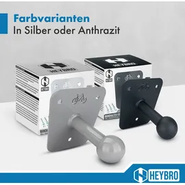 HEYBRO Universelle Wandhalter für Fahrradträger - inklusive Befestigungsmaterial - optimale und stilvolle Befestigung für Ihren Fahrradträger - Blickf... - Grau