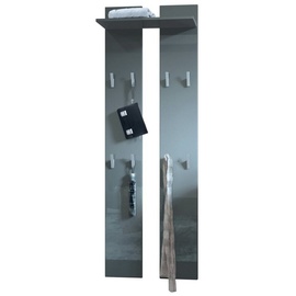 Vladon Garderobenpaneel Wandpaneel 140 (Garderobenpaneel, bestehend aus 2 Paneelen), Beton Oxid Optik (je 24 x 140 x 2 cm) grau